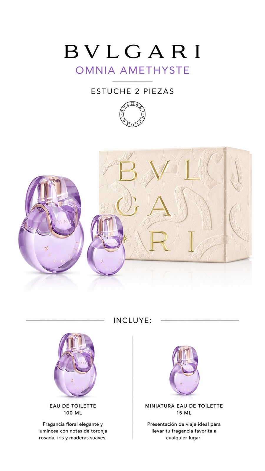 Estuche Bvlgari Omnia Amethyste 2 Piezas