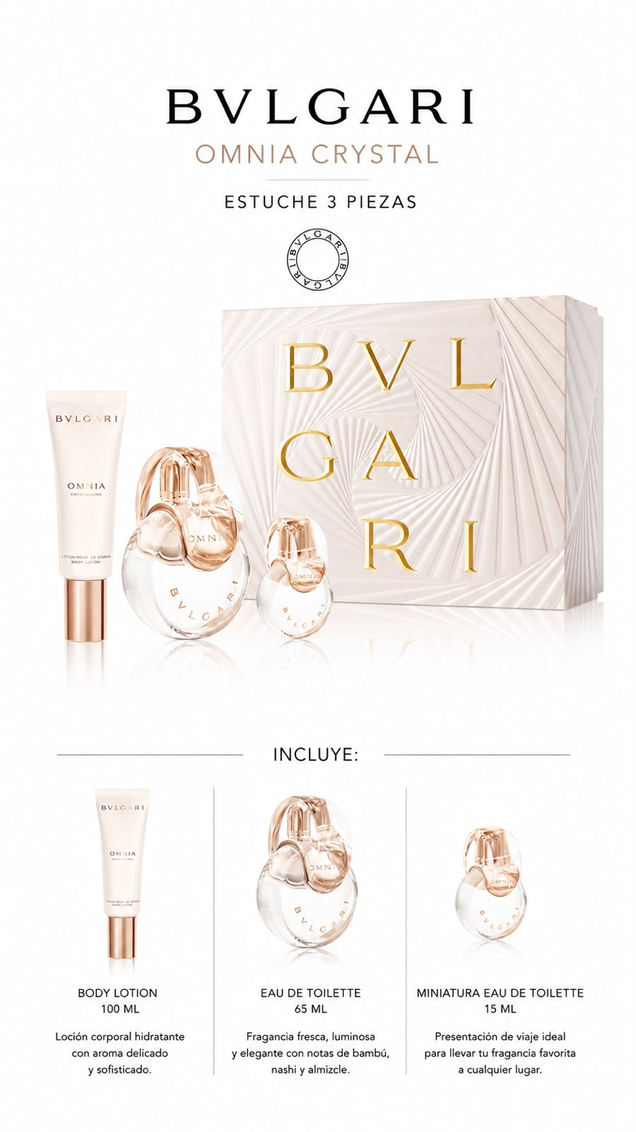 Estuche Omnia Crystalline EDT 3 Piezas