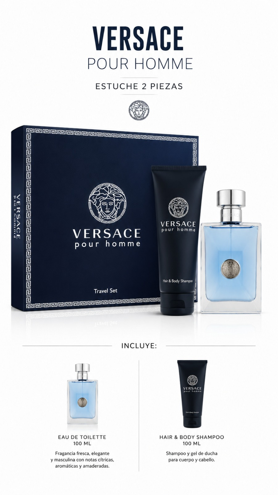 Estuche Versace Pour Homme 2 piezas
