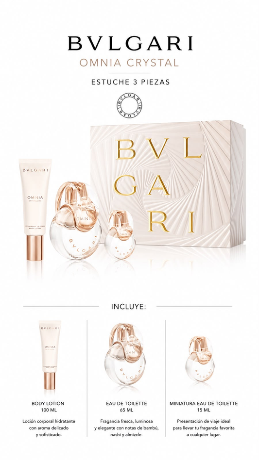 Estuche Omnia Crystalline EDT 3 Piezas